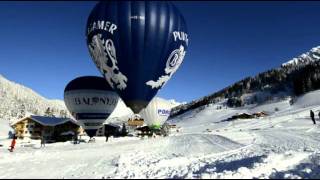 Start horkovzdušných balonů  let údolím alp [upl. by Gader282]