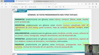 Aula Concursos PB 01  Gêneros e aspectos da textualidade sequências textuais intertextualidade [upl. by Telracs]