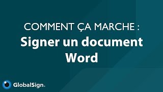 Comment signer un document Word [upl. by Ielak]