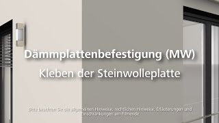 Dämmung Steinwolle kleben  Wärmedämmung  WDVS  FassadendämmungVerarbeitung [upl. by Olim428]