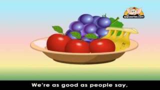 Rhymes for Learning English with Lyrics  Fruits [upl. by Kowtko312]