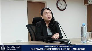 JNJ Entrevista a Luz Del Milagro Guevara Orbegoso  Convocatoria 0052022SNJNJ [upl. by Yetta]