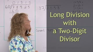 Long division with a twodigit divisor  5th grade math [upl. by Yoc]