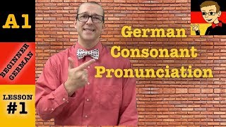 German Consonant Pronunciation  Beginner German with Herr Antrim Lesson 12 [upl. by Lydnek818]