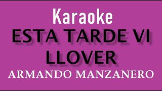 ARMANDO MANZANERO  ESTA TARDE VI LLOVER  KARAOKE🎶🎤 [upl. by Collayer372]