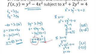 Lagrange Multipliers Practice Problems [upl. by Morgenthaler967]