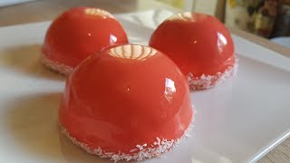 Mirror Mousse Mini cakes  Berry Mousse  White Chocolate Mousse Recipe [upl. by Loree]