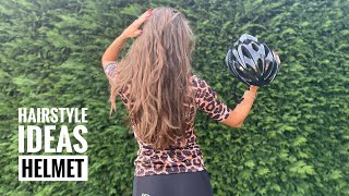 5 HAARSTIJL ideeën voor lang haar onder een fietshelm [upl. by Aisanahta]