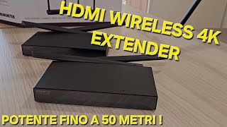 HDMI WIRELESS EXTENDER 4K DI MARMITEK TRASMETTI FINO A 50 METRI VIDEO AUDIO MOUSE E TASTIERA [upl. by Aneelas102]