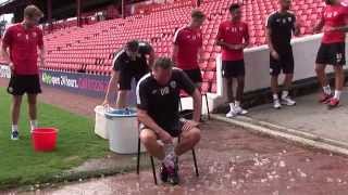 Barnsley FC manager Danny Wilsons ALS Ice Bucket Challenge [upl. by Wentworth]