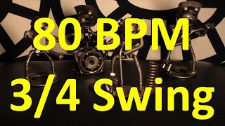 80 BPM  Swing 34  60s Ballad  Drum track  Metronome  Drum Beat [upl. by Cherlyn829]