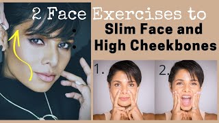 Face exercises to SLIM FACE and HIGH CHEEKBONES How To Reduce FACE FAT [upl. by Ahsela]