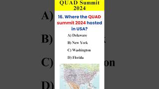 QUAD Summit 2024  Summits current affairs in English shorts gk quadsummit2024 [upl. by Eenhpad]