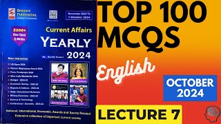 Speedy Current Affairs MCQs OCTOBER 2024 PART 7 ENGLISH [upl. by Rednaskela]