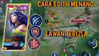 CARA EDITH MENANG LANING LAWAN TERIZLA  SOLO RANK GAMEPLAY MOBILE LEGENDS [upl. by Ahsinert]