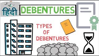 What are Debentures Difference between Shares and Debentures  Hindi [upl. by Einegue]