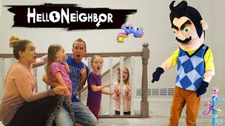 Hello Neighbor in Real Life Fingerling Minis Scavenger Hunt WE RESCUE A KID [upl. by Shulman]