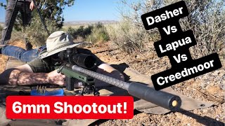 6mm Shootout 6 Creedmoor vs 6x47 Lapua vs 6 Dasher Long Range [upl. by Mahmud274]