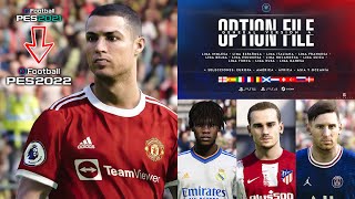 PES 2021 ACTUALIZADO AL 2022  OPTION FILE EditemosPES GENERAL V4  PS4  PS5  PC [upl. by Sandon]