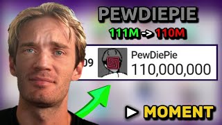 PewDiePie Falls Under 111 Million Subscribers  EXACT MOMENT [upl. by Daye]