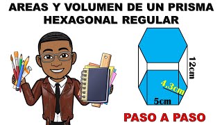 ✅ Volumen de un PRISMA HEXAGONAL Fácil  Ejemplos Resueltos  Cuerpos Geométricos 👍 [upl. by Nhguavahs]