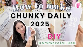 DIY How to make a Chunky Daily Planner for 2025  Tutorial [upl. by Evanne]