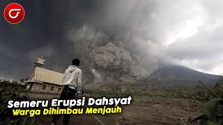 Gunung Semeru Meletus Lagi Hari ini Warga Panik Semeru Erupsi 3 Januari 2022 [upl. by Anegal]