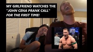 My girlfriend watches JOHN CENA PRANK CALL for the first time  REACTION [upl. by Rae]