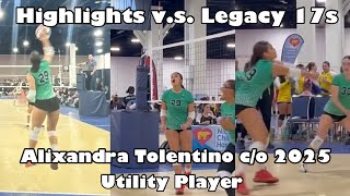 Highlights v Legacy 17s 42624  Alixandra Tolentino [upl. by Haig]