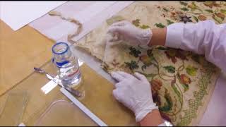 Gel Cleaning in Textile Conservation [upl. by Yelak]