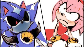 Neo Metal Sonic VS Amy Sonic Comic Dub [upl. by Cj]