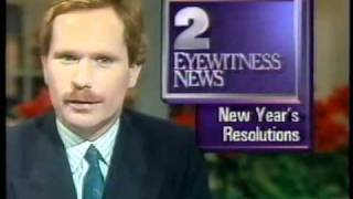 WBRZ Eyewitness News segments January 1 1987resolutions and Terry Burhans weather [upl. by Noffihc]