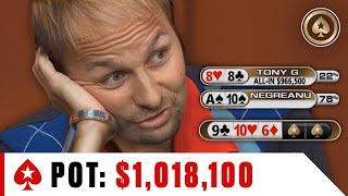 Negreanu vs Tony G SHOWDOWN for BIGGEST POT in Big Game ♠️ Best of The Big Game ♠️ PokerStars [upl. by Aivatnuhs]