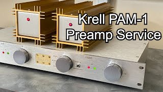 Krell PAM1 Service  Unique Dual Mono Preamplifier w External Power Supplies [upl. by Michaele394]