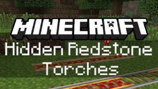 MineCraft Hidden Redstone Torches For Powered Rails [upl. by Laszlo]