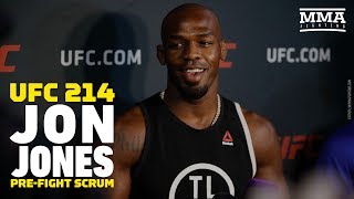 Jon Jones UFC 214 Open Workout Media Scrum  MMA Fighting [upl. by Ramuk]