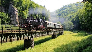 Dampfbahn Fränkische Schweiz mit 64 491 und ELNA 6 [upl. by Ahsikad953]