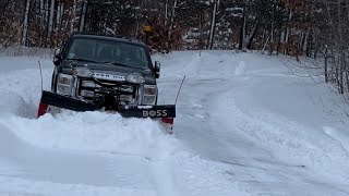 Plowing deep snow [upl. by Lazar328]