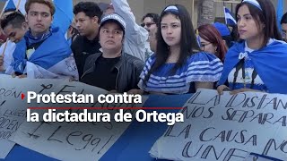 Miles de nicaragüenses protestas fuera de su país contra la dictadura de Daniel Ortega [upl. by Engamrahc]