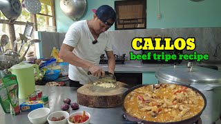 How to cook CALLOS  Beef tripe recipe [upl. by Yetac185]