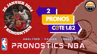 PRONOSTICS NBA MES 7 ANALYSES 260124 [upl. by Bruckner22]