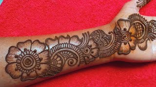 Step by Step Designer Arabic Mehandi  heena art tutorial [upl. by Plossl]