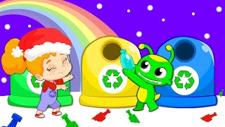 Groovy el Marciano canta la canción del Reciclaje en Navidad  Canciones infantiles [upl. by Anairam]