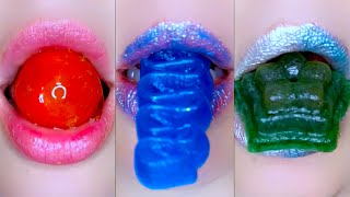 ASMR Lippen Roll Fruit Kohakutou Süßigkeiten Essensgeräusche Emoji [upl. by Nonie]