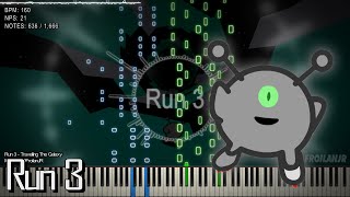 『Playable MIDI  Synthesia Visual』 Run 3  Travelling The Galaxy [upl. by Sikras]