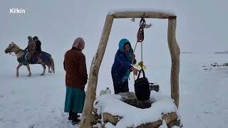 A Snowy Day in The coldest village on afghanistan [upl. by Angelique]