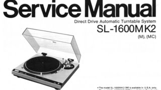 Technics 1600 MkII Service Manual Scan [upl. by Kcired]