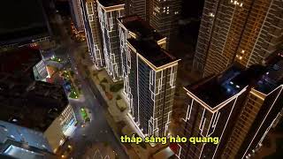 Vinhomes Grand Park  Glory Heights  Fly cam at night [upl. by Namdor]