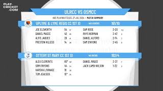 Uplyme amp Lyme Regis CC 1st XI v Ottery St Mary CC 1st XI [upl. by Waring]