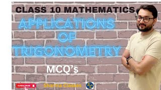 Class 10th Applications of Trigonometry Important MCQs [upl. by Sudnor534]